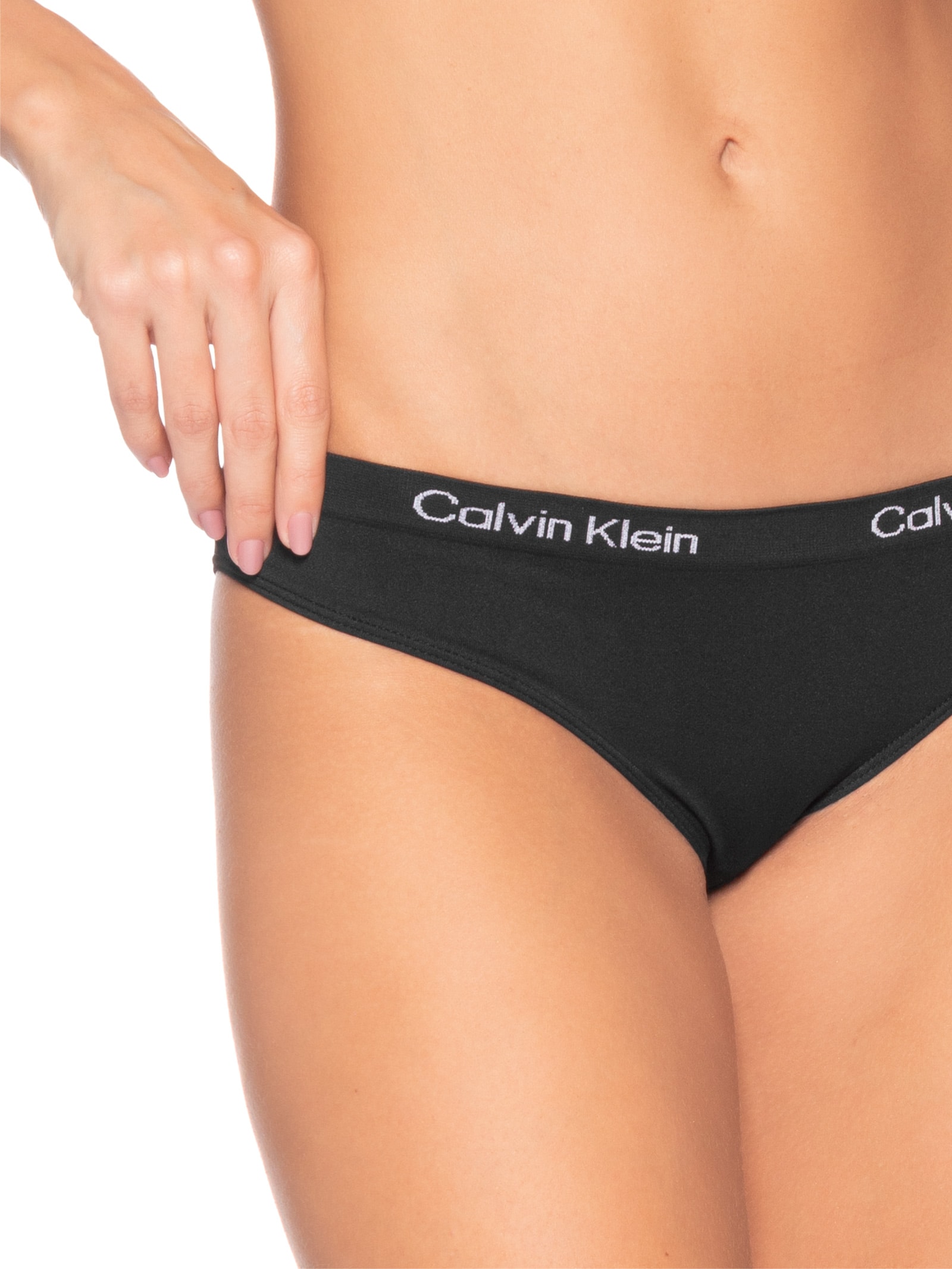 Kit 2 Calcinhas Microfibra Seamless Off White Calvin Klein Underwear