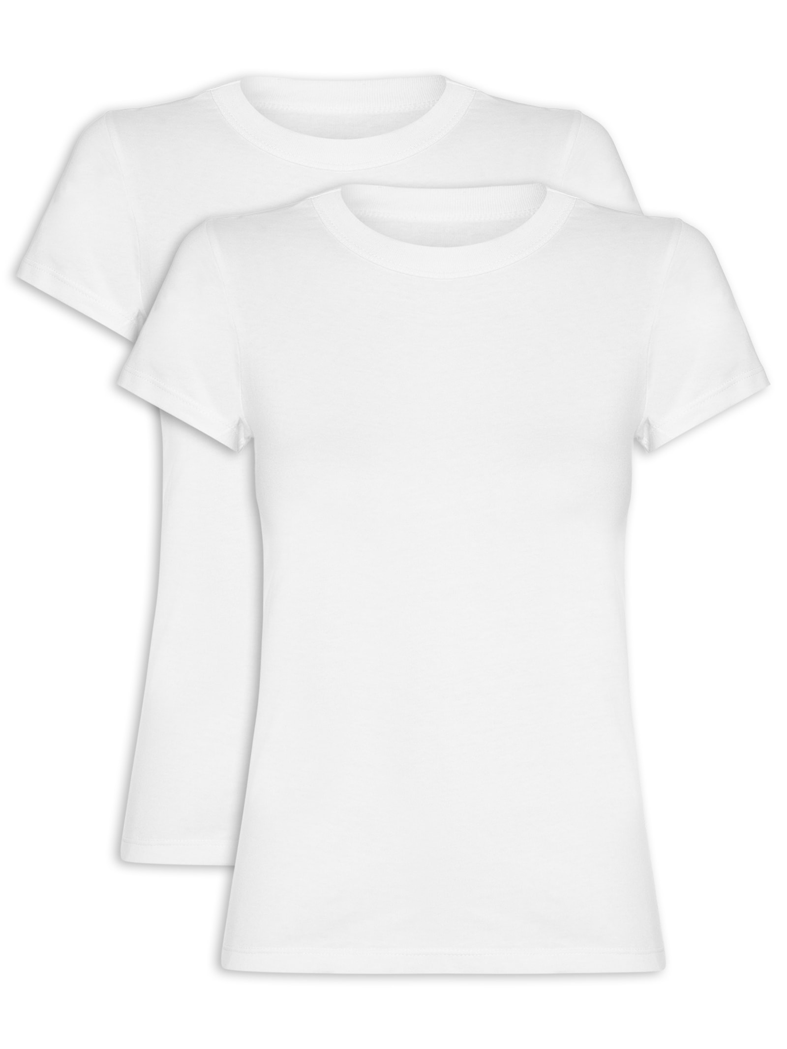 Kit 2 Camisetas Femininas Branco Hering