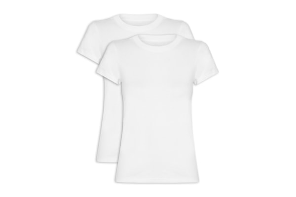 Kit 2 Camisetas Femininas - Branco