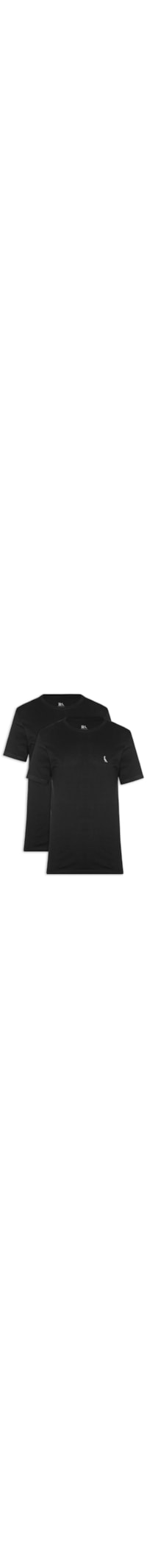 Kit 2 Camisetas Masculina Regular Essence - Preto