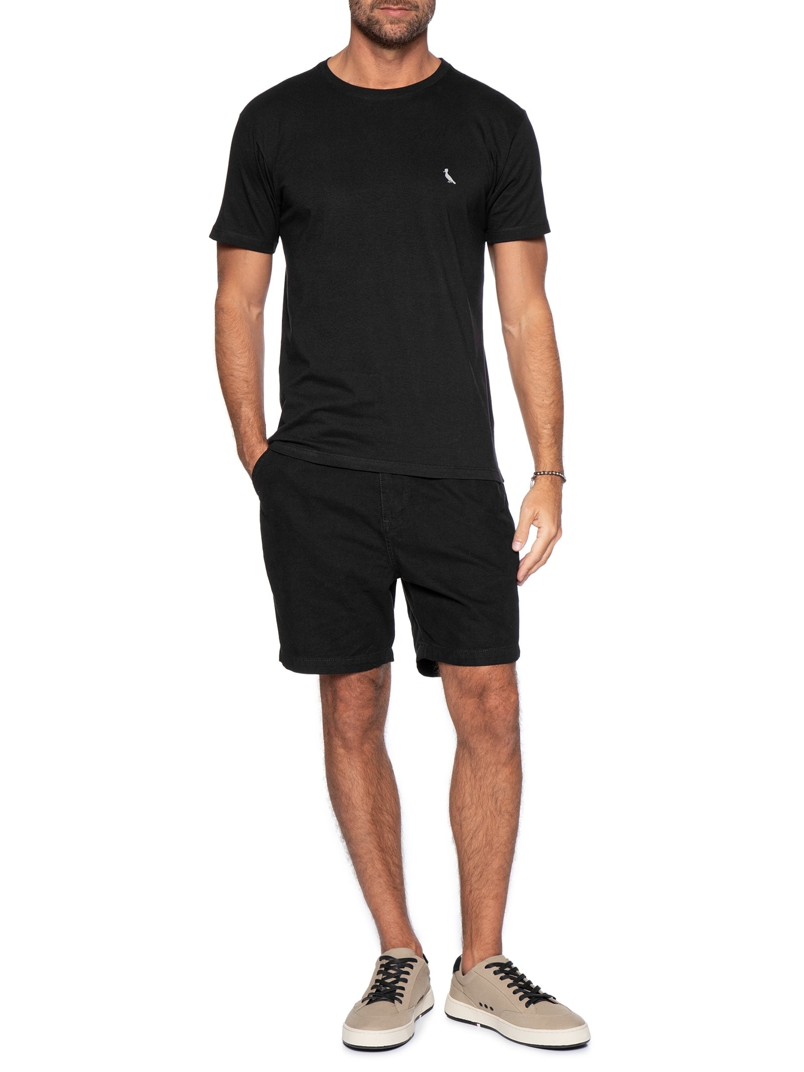 Kit 2 Camisetas Masculina Regular Essence – Preto Reserva