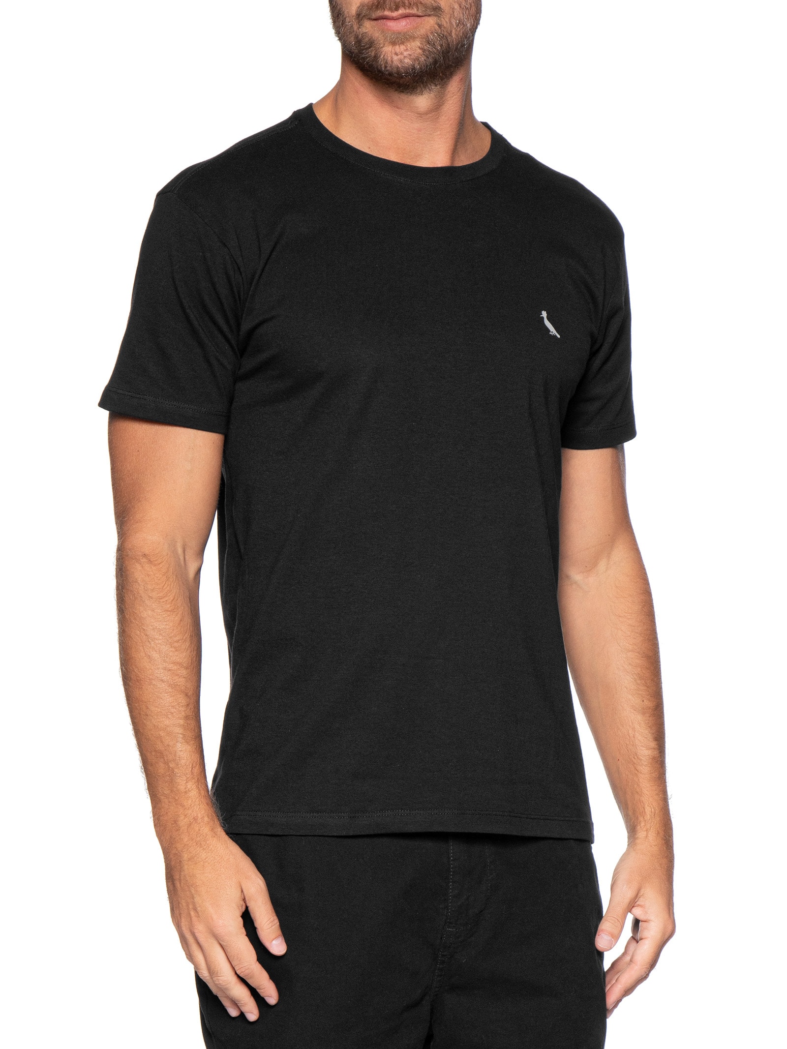 Kit 2 Camisetas Masculina Regular Essence – Preto Reserva