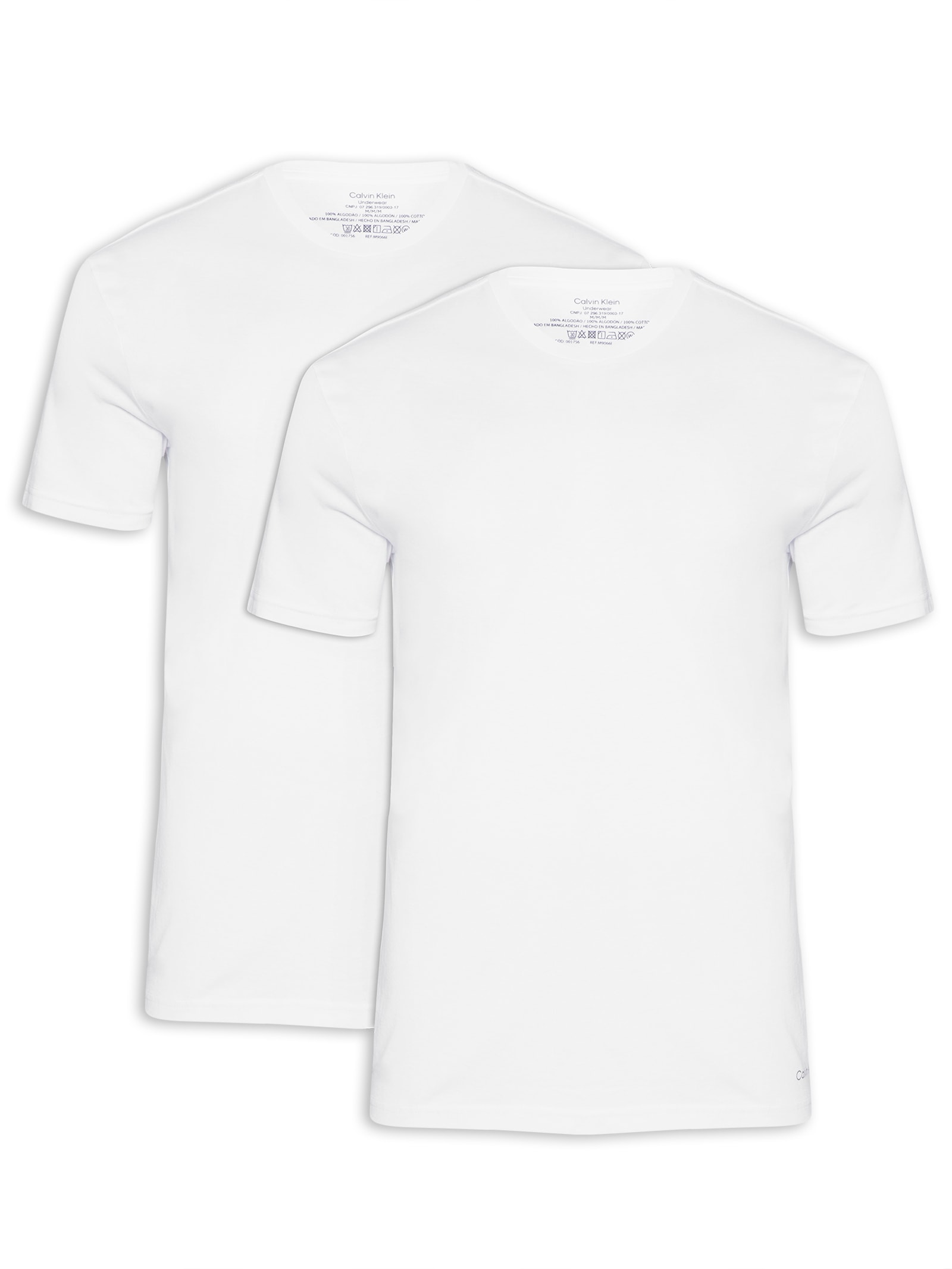 Kit 2 Camisetas Masculinas Básicas Gola Careca Em Algodão Calvin Klein Underwear