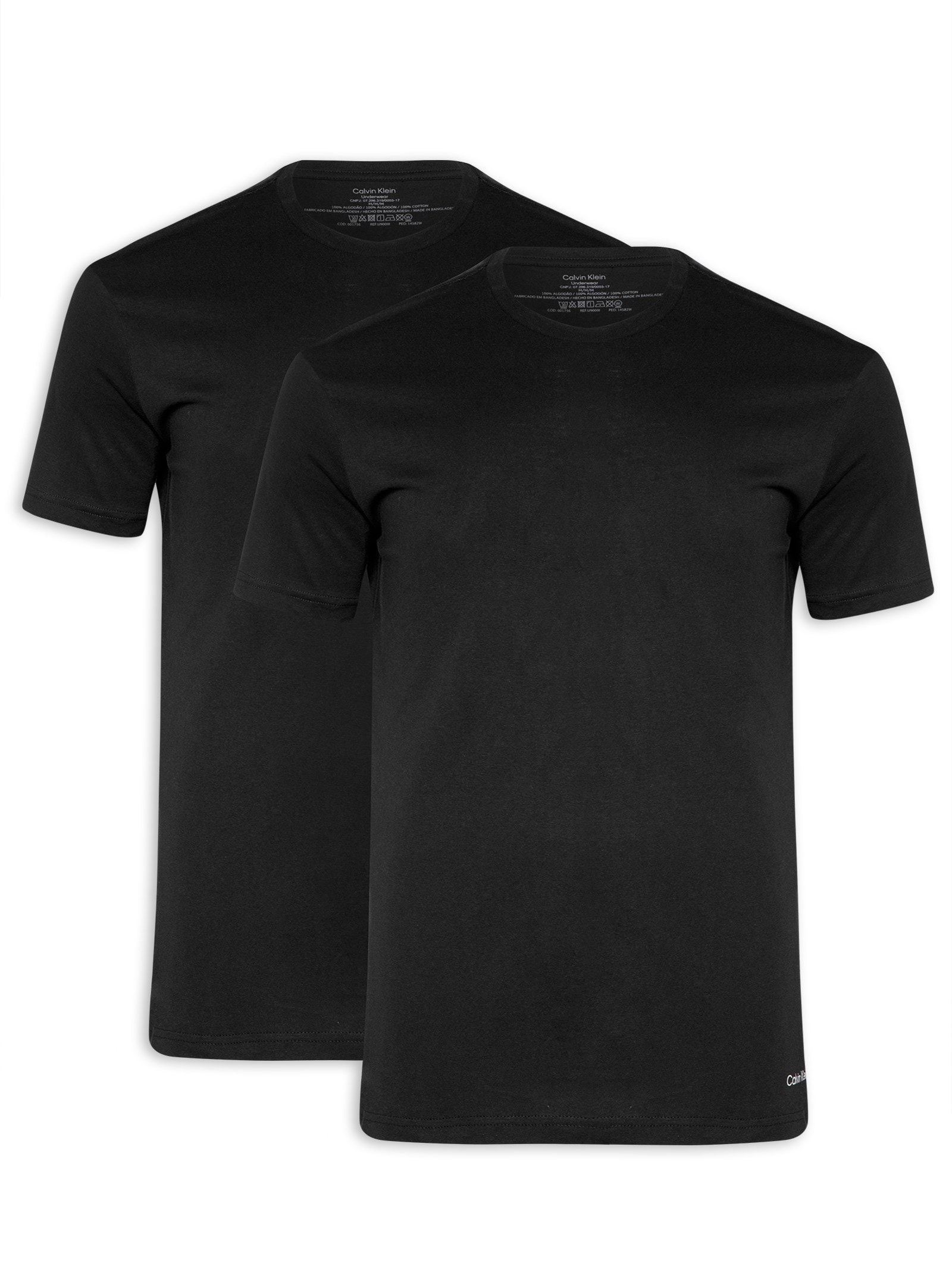 Kit 2 Camisetas Masculinas Básicas Gola Careca Em Algodão Calvin Klein Underwear