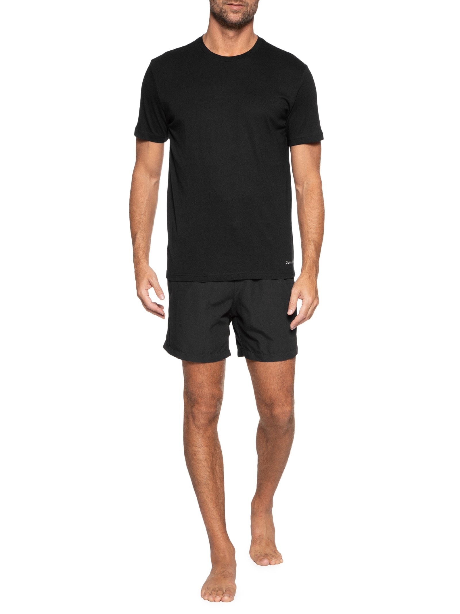 Kit 2 Camisetas Masculinas Básicas Gola Careca Em Algodão Calvin Klein Underwear