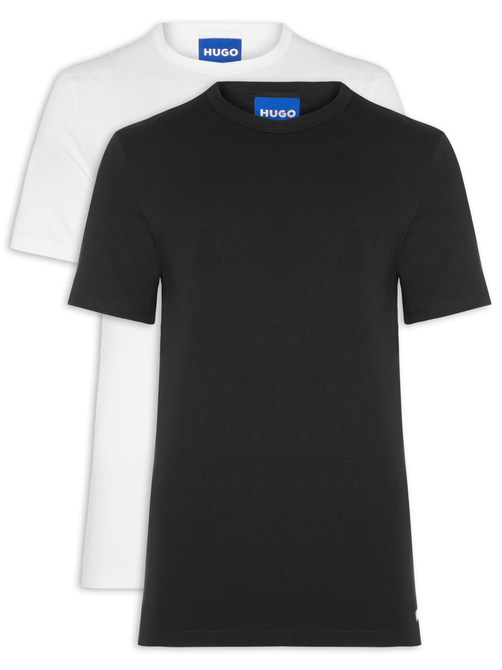 Kit 2 Camisetas Masculinas Blue2_Naolo Branco Hugo