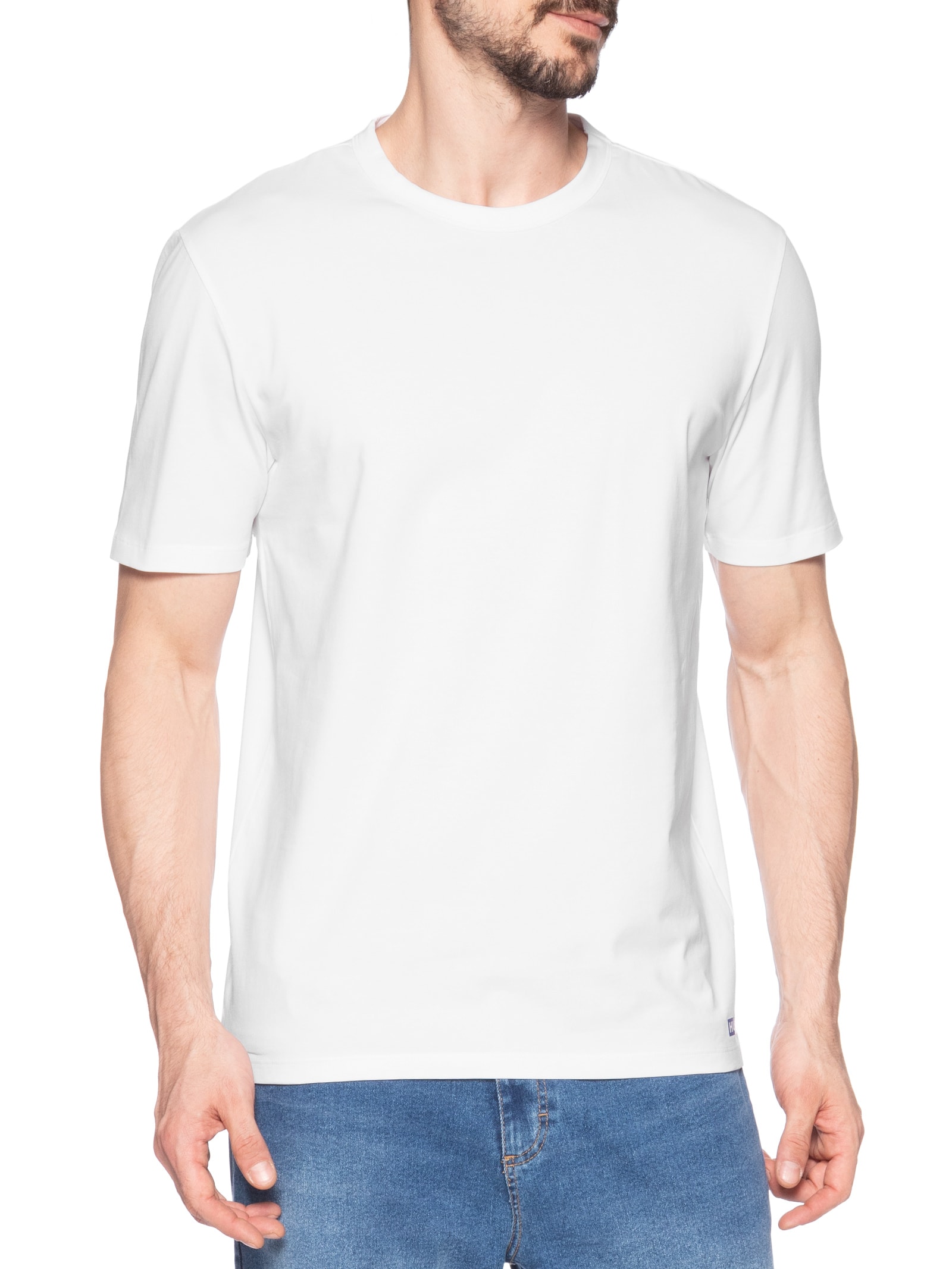 Kit 2 Camisetas Masculinas Blue2_Naolo Branco Hugo