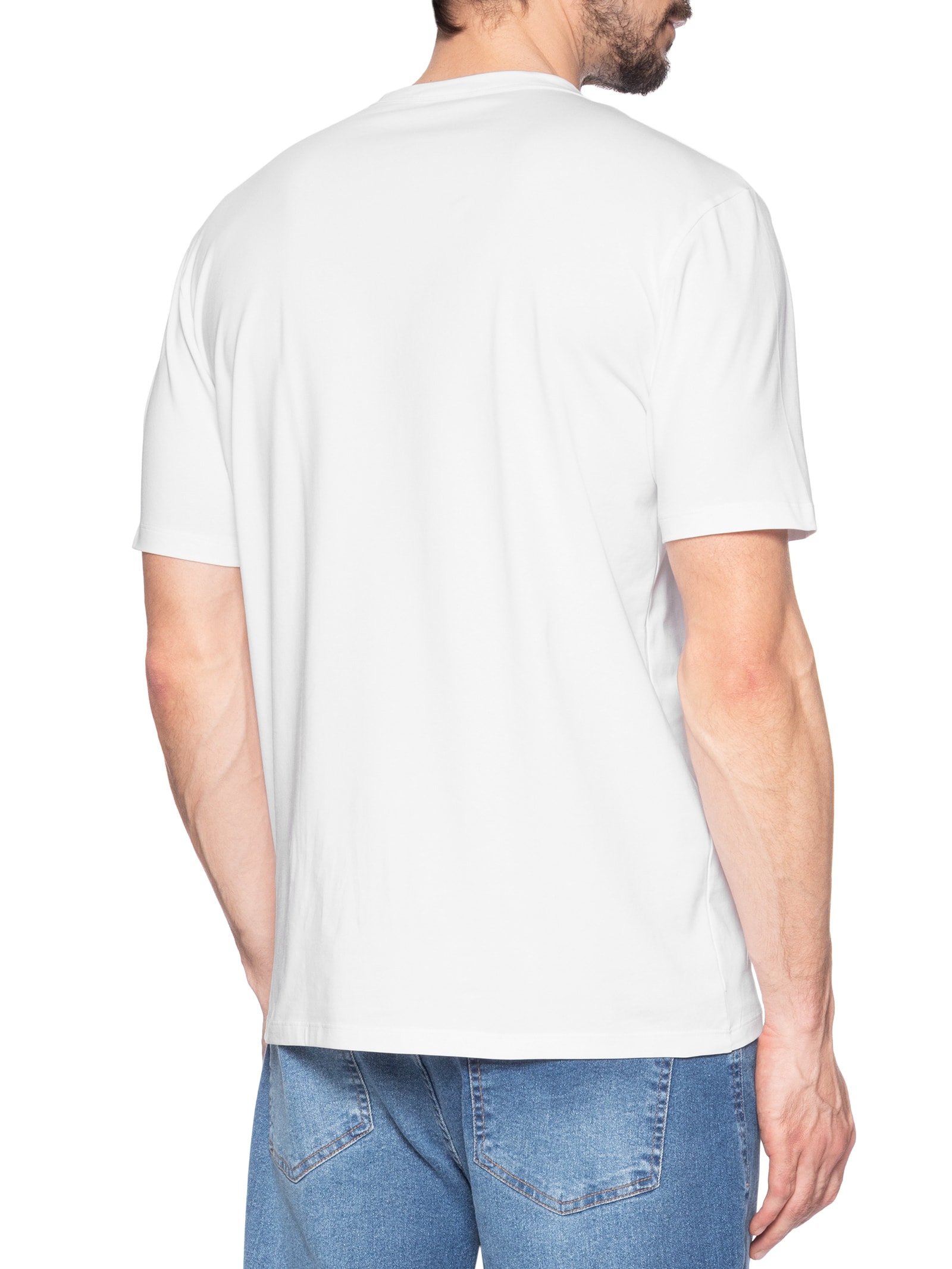 Kit 2 Camisetas Masculinas Blue2_Naolo Branco Hugo