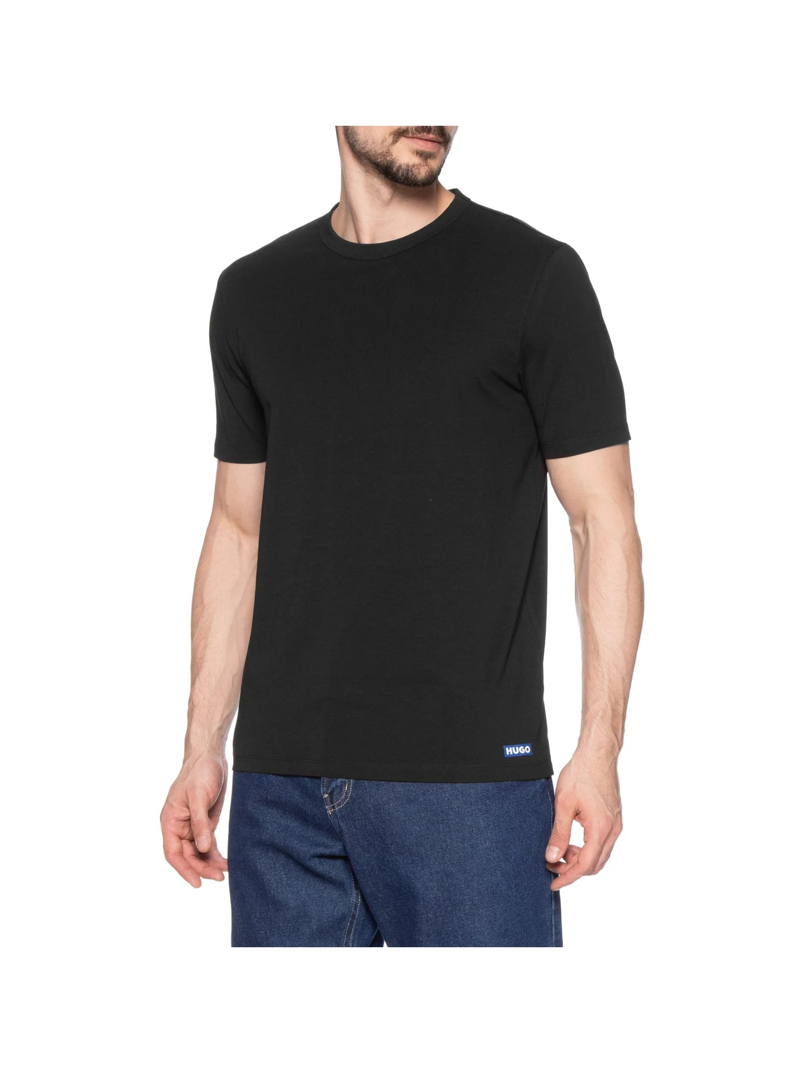 Kit 2 Camisetas Masculinas Blue2_Naolo Preto Hugo