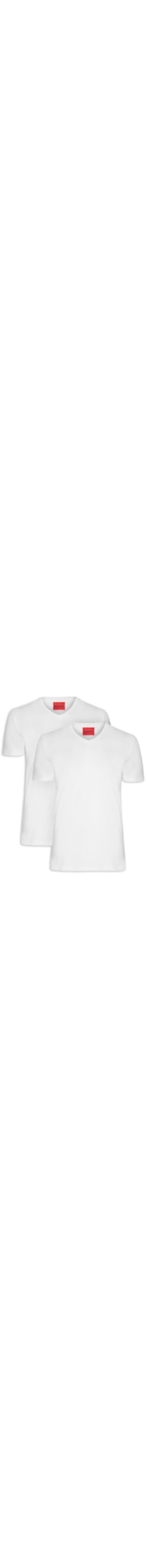 Kit 2 Camisetas Masculinas Gola V - Branco