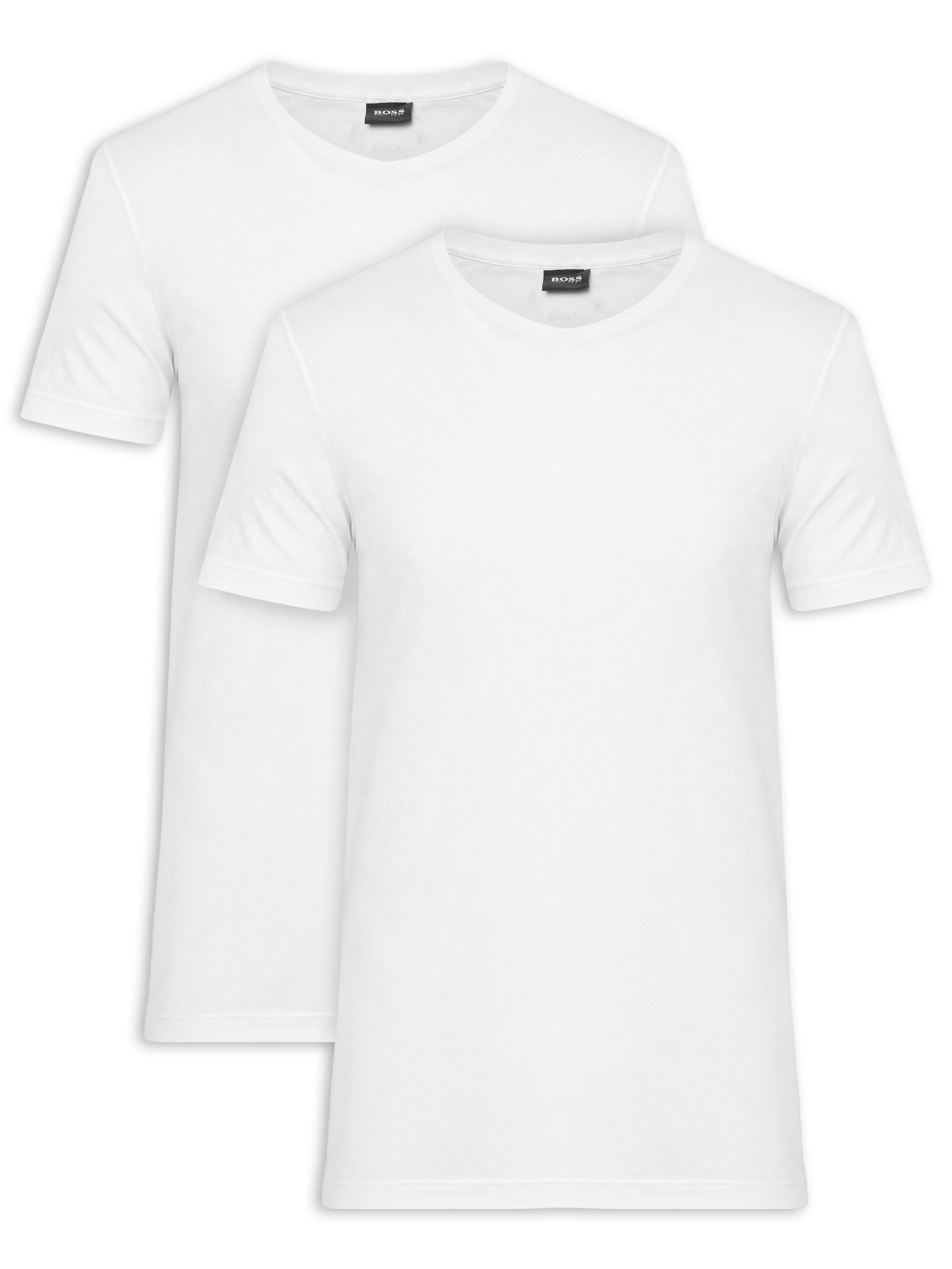 Kit 2 Camisetas Masculinas Manga Curta VN– Branco Boss