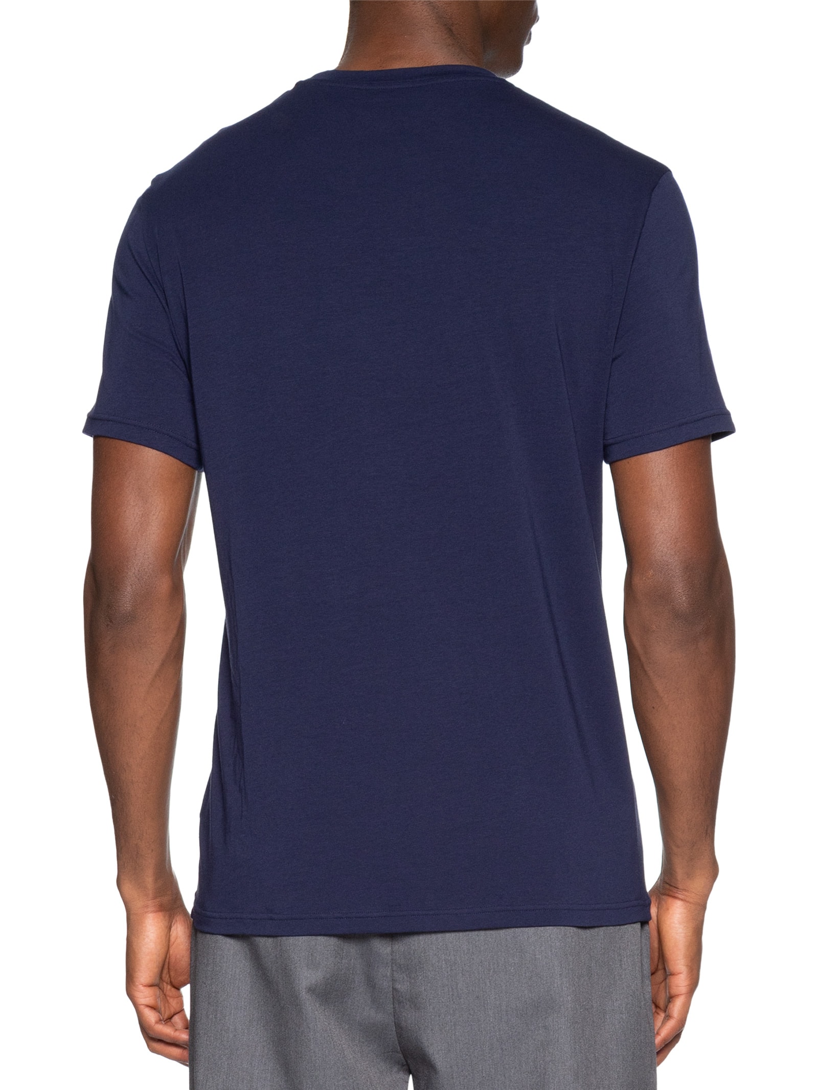 Kit 2 Camisetas Masculinas Pack Top 2 Peças Azul Emporio Armani Bodywear