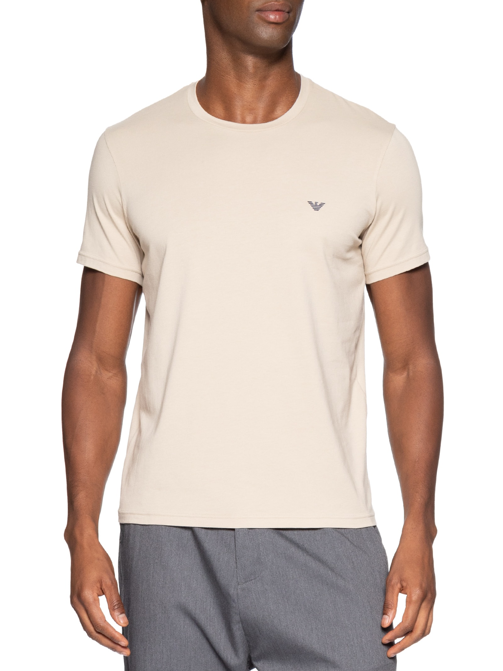 Kit 2 Camisetas Masculinas Pack Top 2 Peças Azul Emporio Armani Bodywear