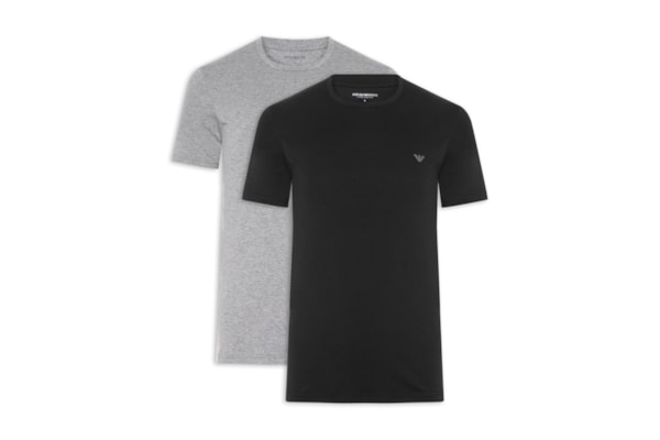 Kit 2 Camisetas Masculinas Pack Top 2 Peças - Cinza