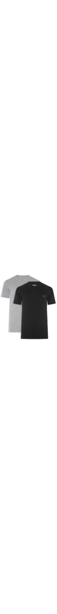 Kit 2 Camisetas Masculinas Pack Top 2 Peças - Cinza