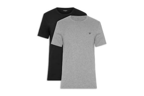 Kit 2 Camisetas Masculinas Pack Top 2 Peças - Cinza