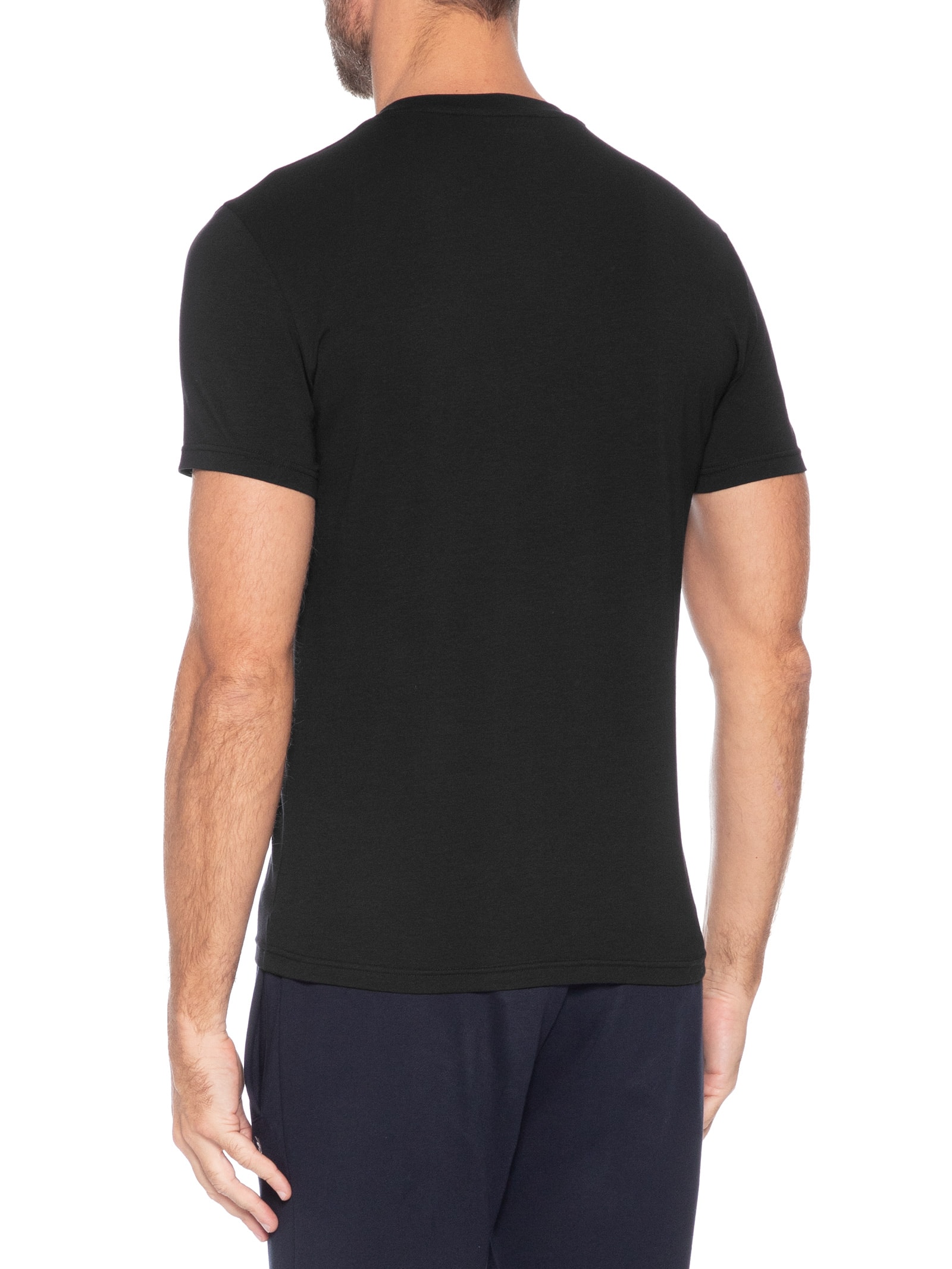 Kit 2 Camisetas Masculinas Pack Top 2 Peças Cinza Emporio Armani Bodywear