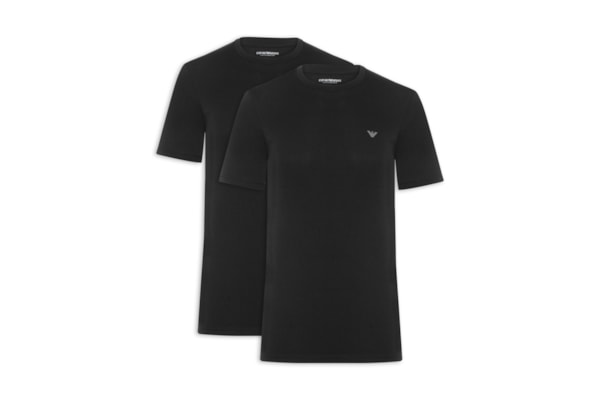 Kit 2 Camisetas Masculinas Pack Top 2 Peças - Preto
