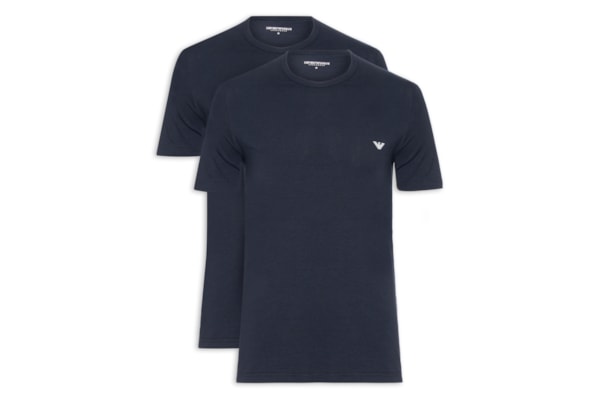 Kit 2 Camisetas Masculinas Pack Top - Azul