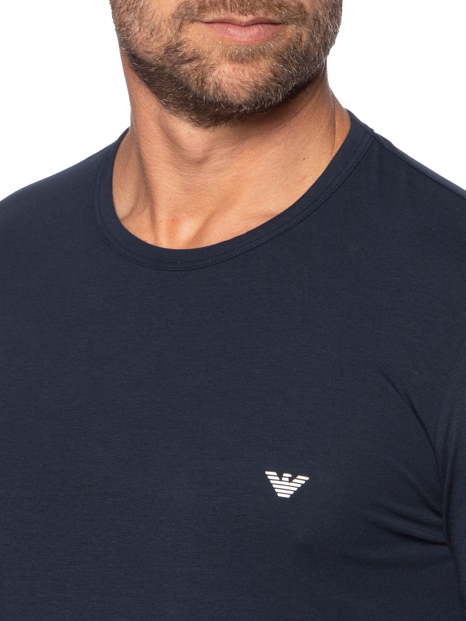 Kit 2 Camisetas Masculinas Pack Top Azul Emporio Armani Bodywear