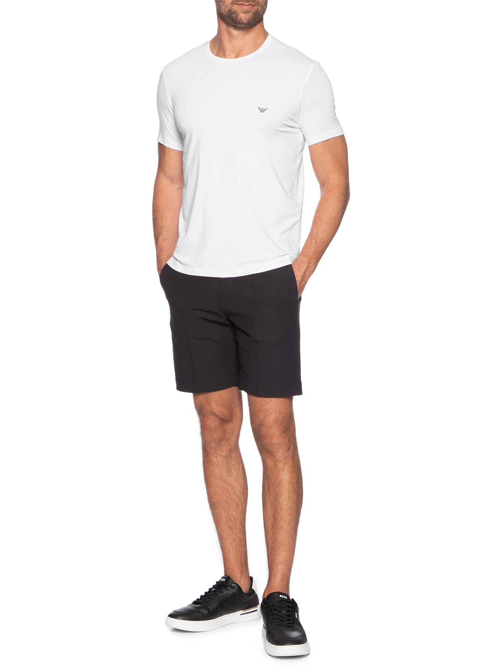 Kit 2 Camisetas Masculinas Pack Top Azul Emporio Armani Bodywear