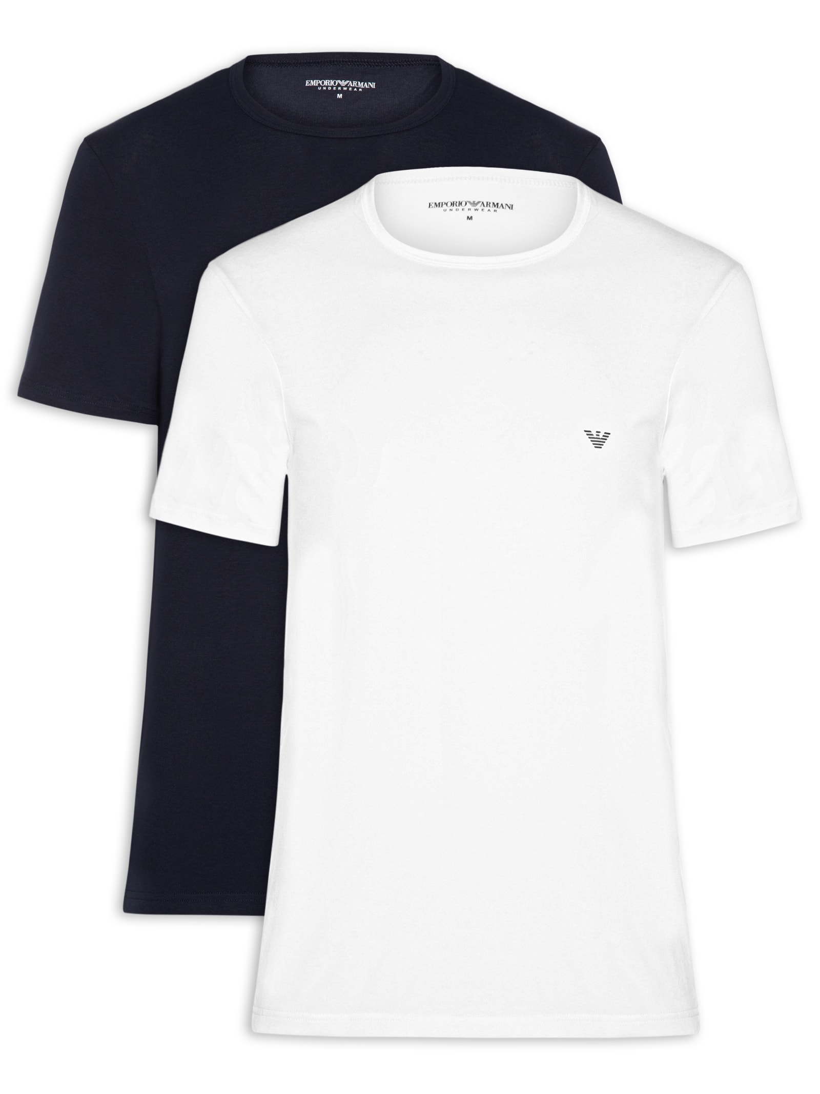 Kit 2 Camisetas Masculinas Pack Top Azul Emporio Armani Bodywear