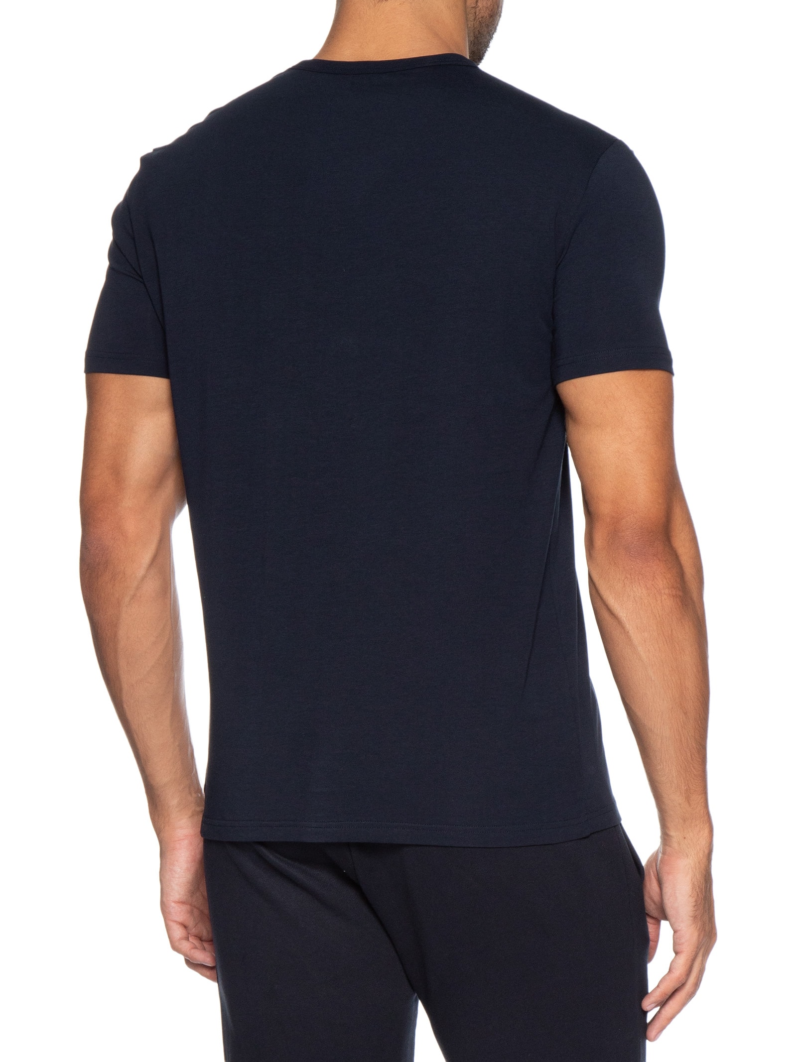 Kit 2 Camisetas Masculinas Pack Top Azul Emporio Armani Bodywear
