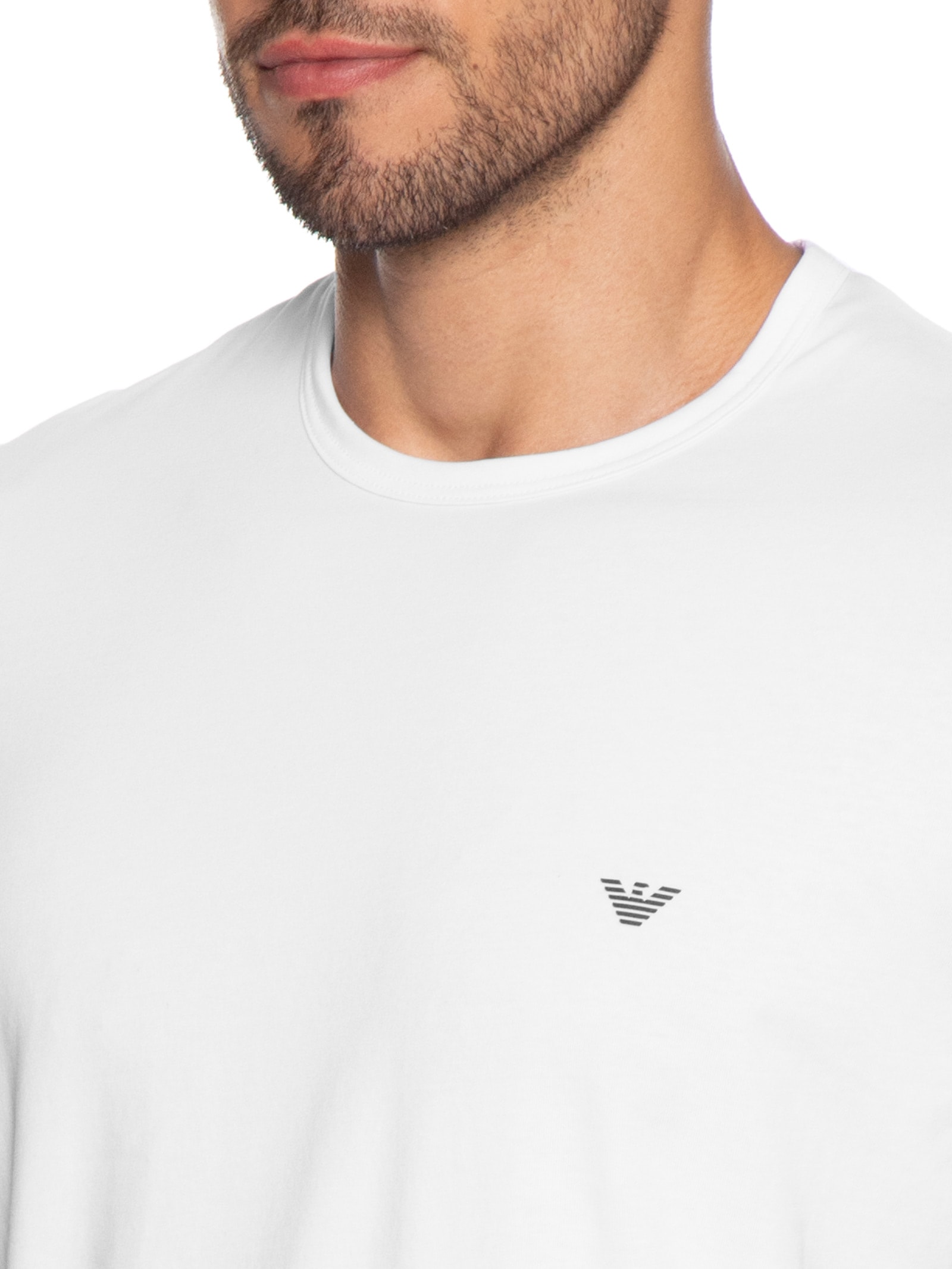 Kit 2 Camisetas Masculinas Pack Top Azul Emporio Armani Bodywear