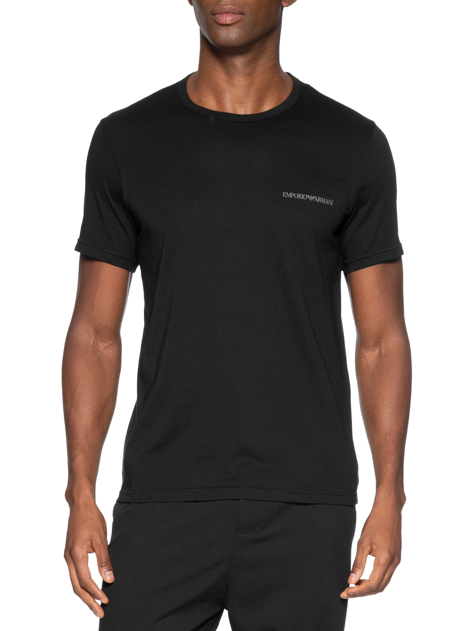 Kit 2 Camisetas Masculinas Pack Top– Preto Emporio Armani Bodywear