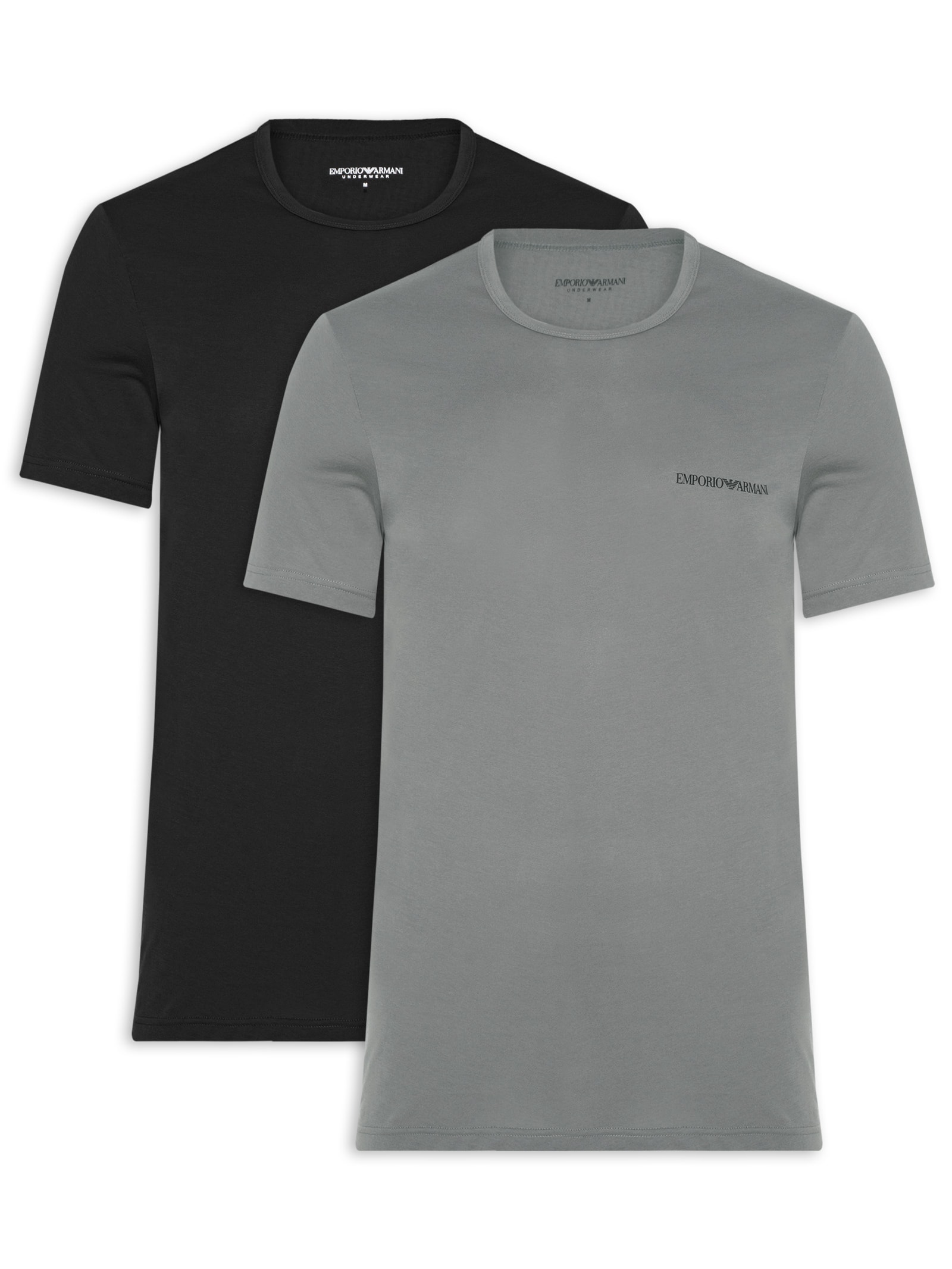 Kit 2 Camisetas Masculinas Pack Top– Preto Emporio Armani Bodywear