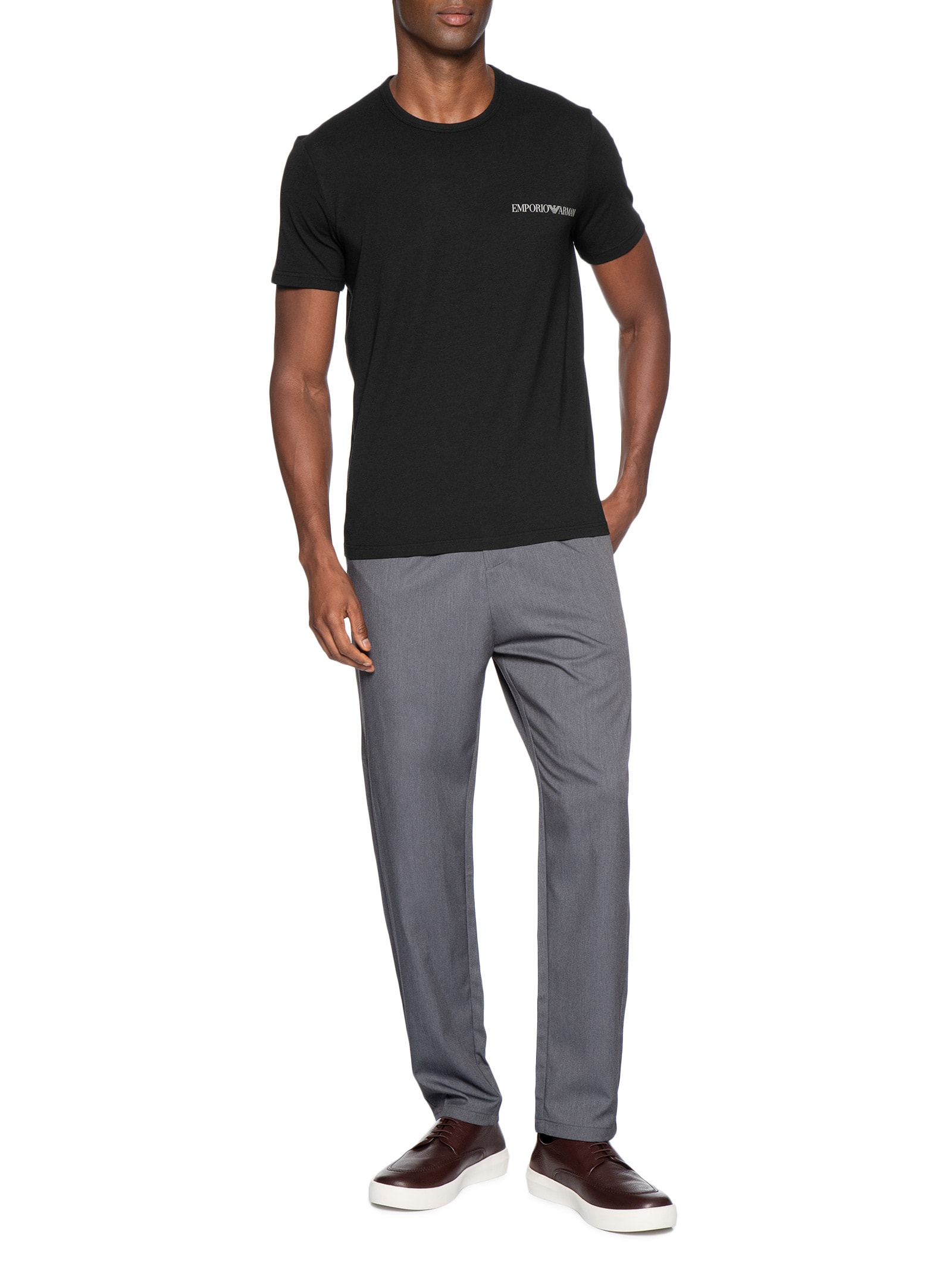 Kit 2 Camisetas Masculinas Pack Top– Preto Emporio Armani Bodywear