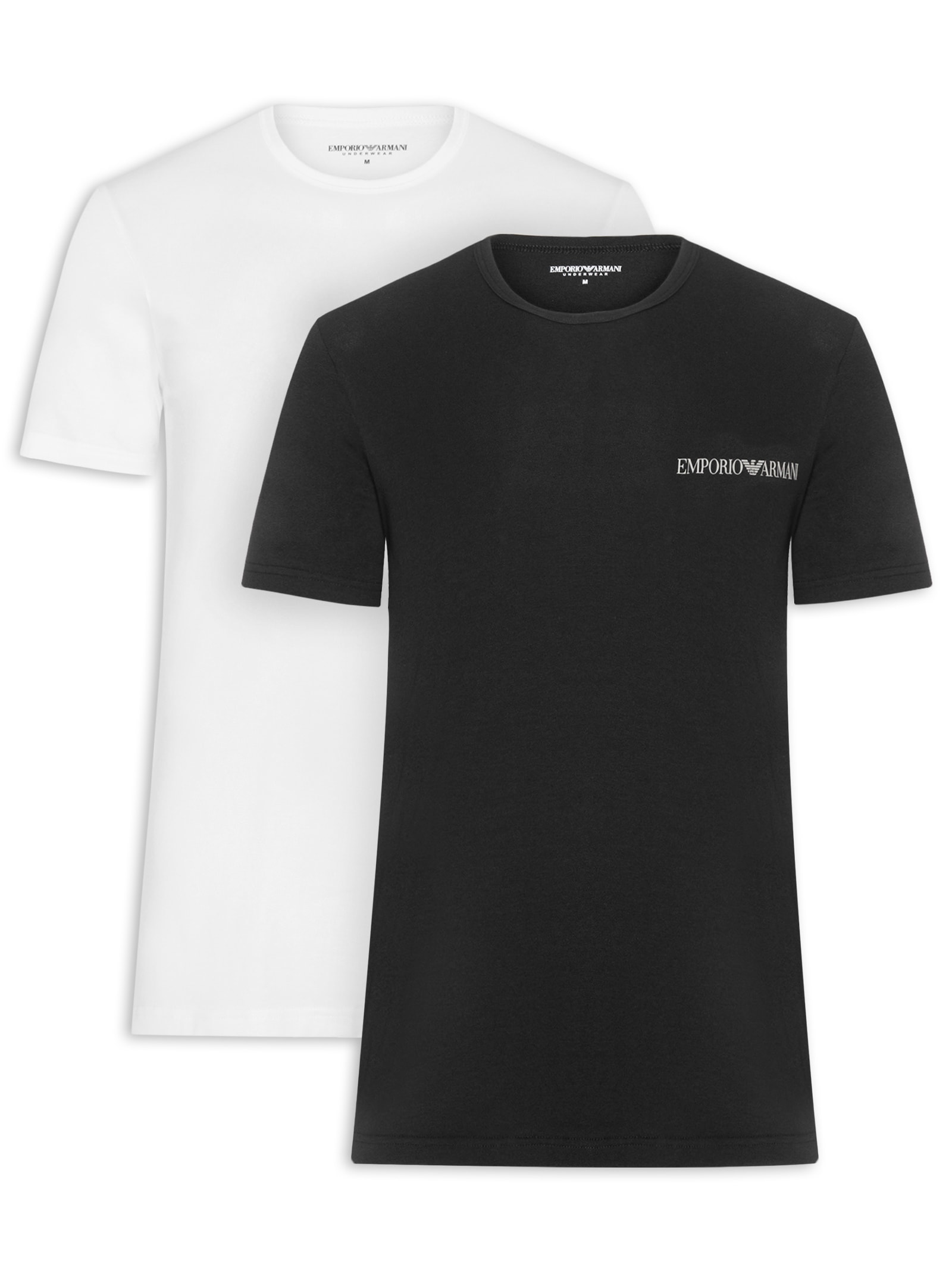 Kit 2 Camisetas Masculinas Pack Top– Preto Emporio Armani Bodywear