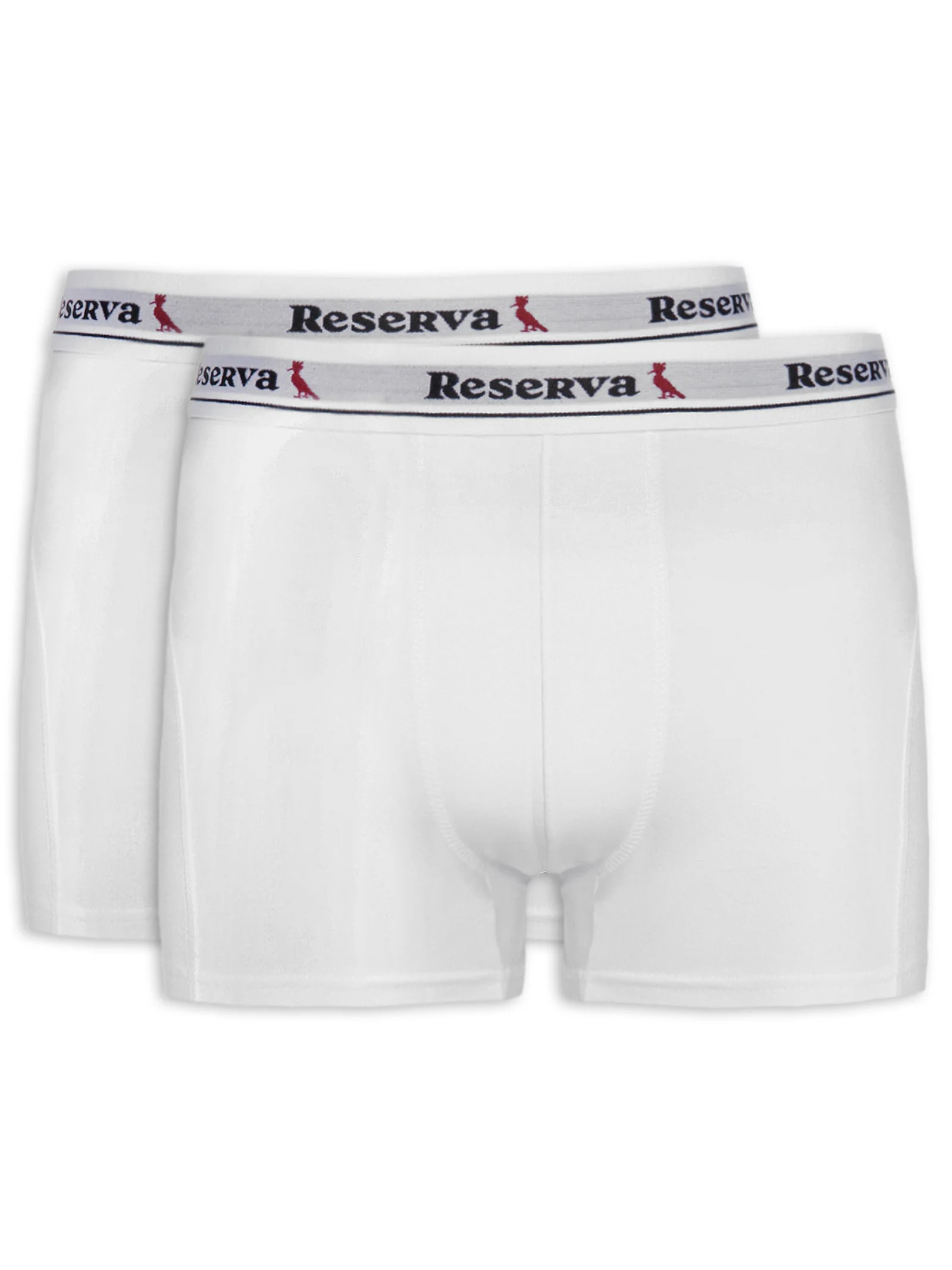 Kit 2 Cuecas Boxer Básica Branco Reserva