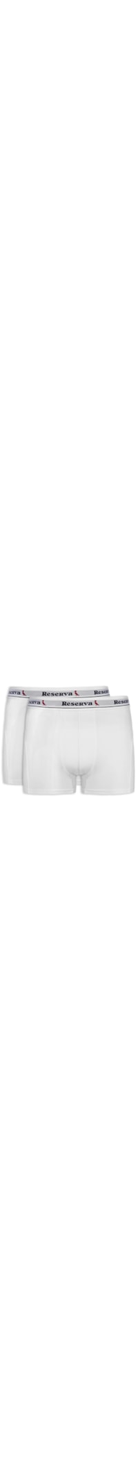 Kit 2 Cuecas Boxer Básica - Branco