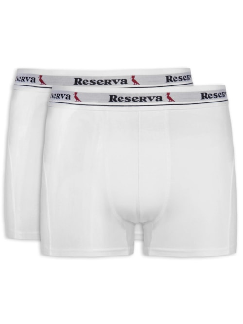 Kit 2 Cuecas Boxer Básica – Branco