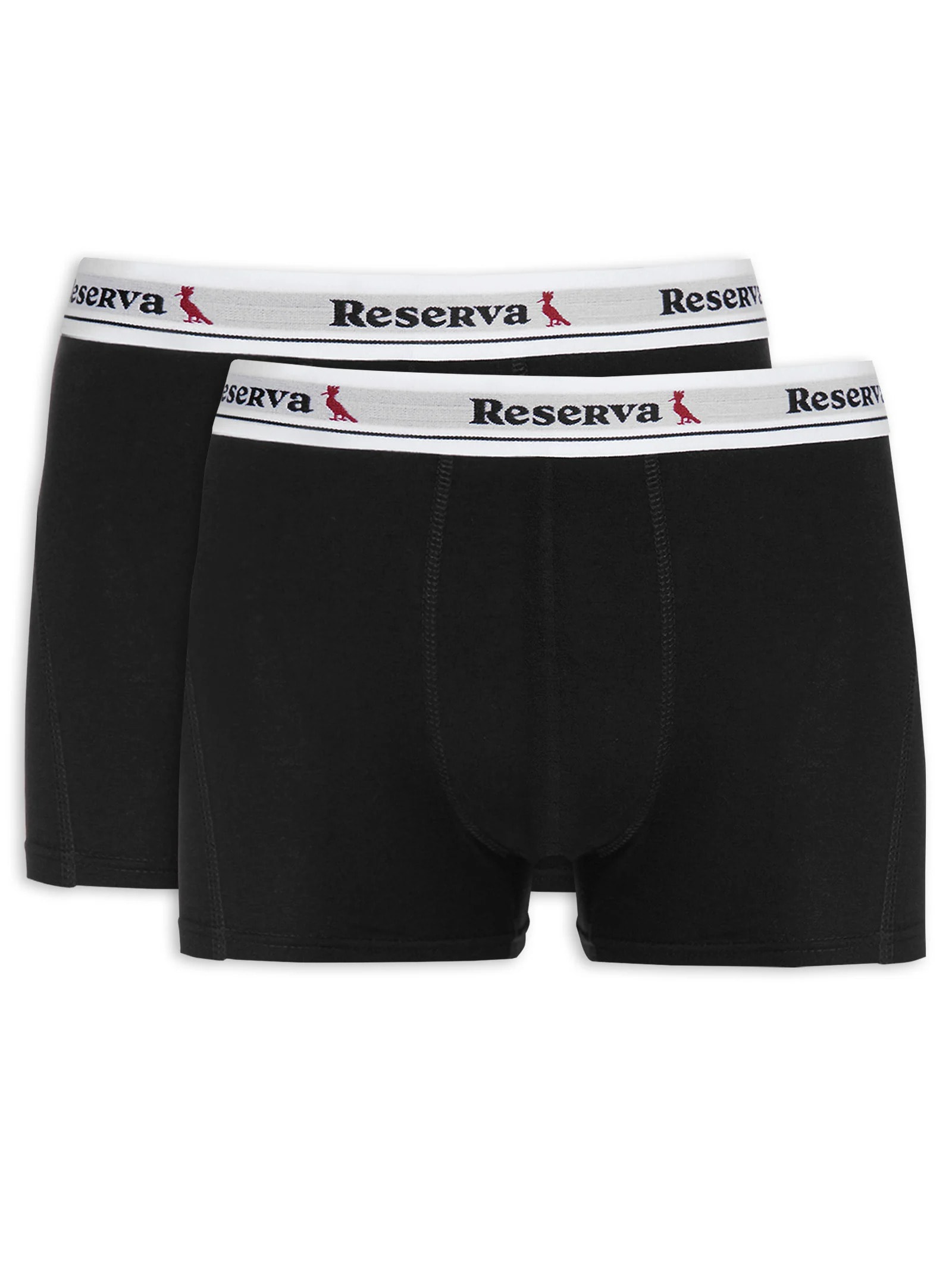 Kit 2 Cuecas Boxer Básica Preto Reserva