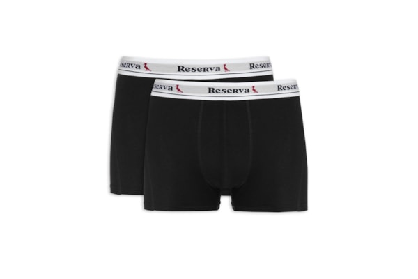 Kit 2 Cuecas Boxer Básica - Preto