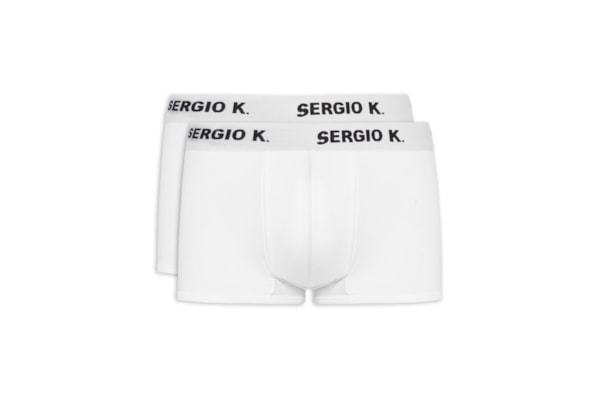 Kit 2 Cuecas Boxer de Algodão - Branco