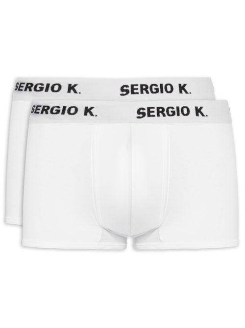 Kit 2 Cuecas Boxer de Algodão – Branco