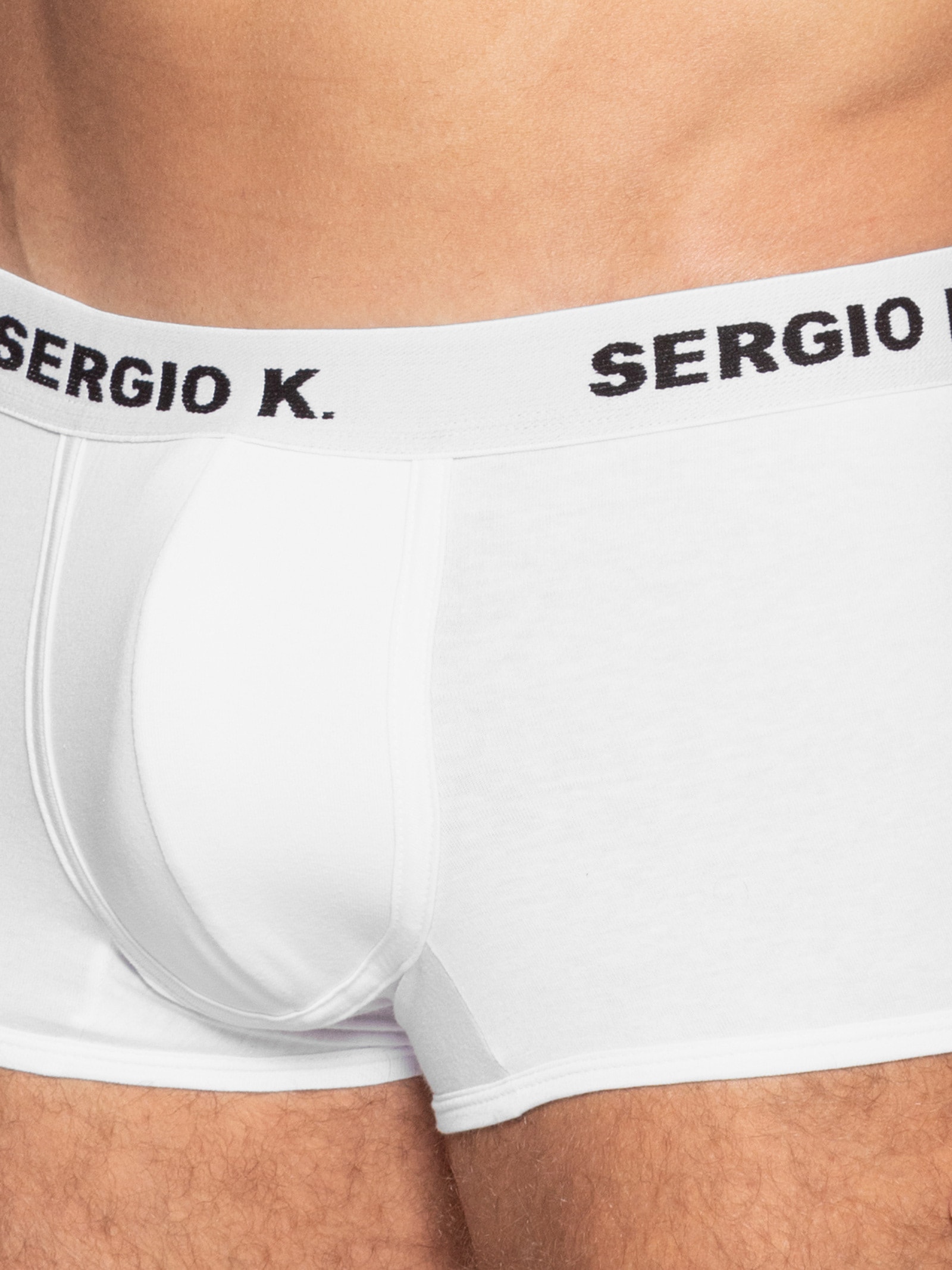 Kit 2 Cuecas Boxer de Algodão Branco Sergio K