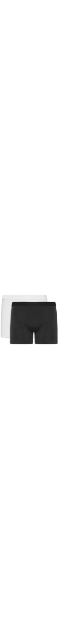 Kit 2 Cuecas Boxer Em Algodão Pima - Branco