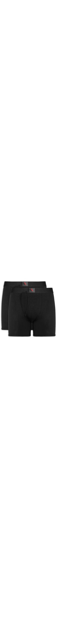 Kit 2 Cuecas Boxer Pima - Preto