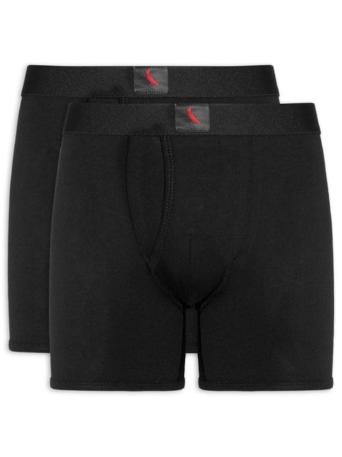 Kit 2 Cuecas Boxer Pima – Preto