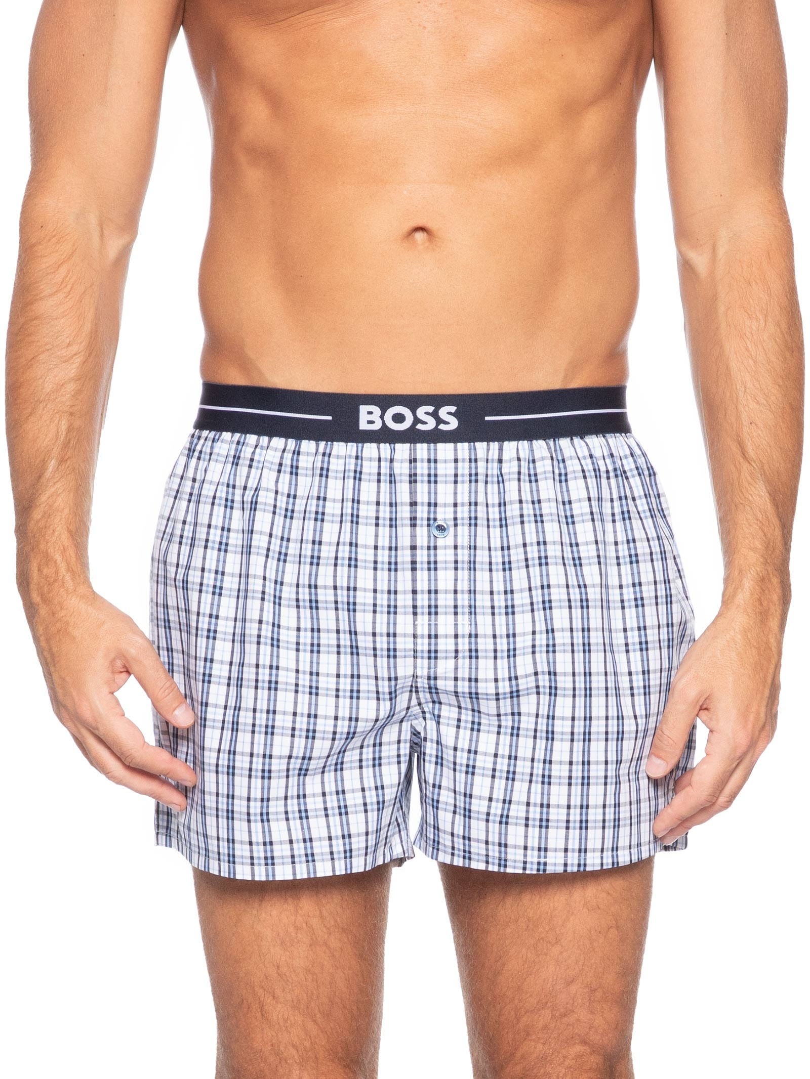 Kit 2 Cuecas Samba Canção Boxer Azul Boss