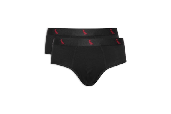 Kit 2 Cuecas Slip Básica Pack 2 Algodão - Preto