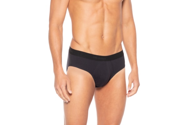 Kit 2 Cuecas Slip Com Elástico - Preta