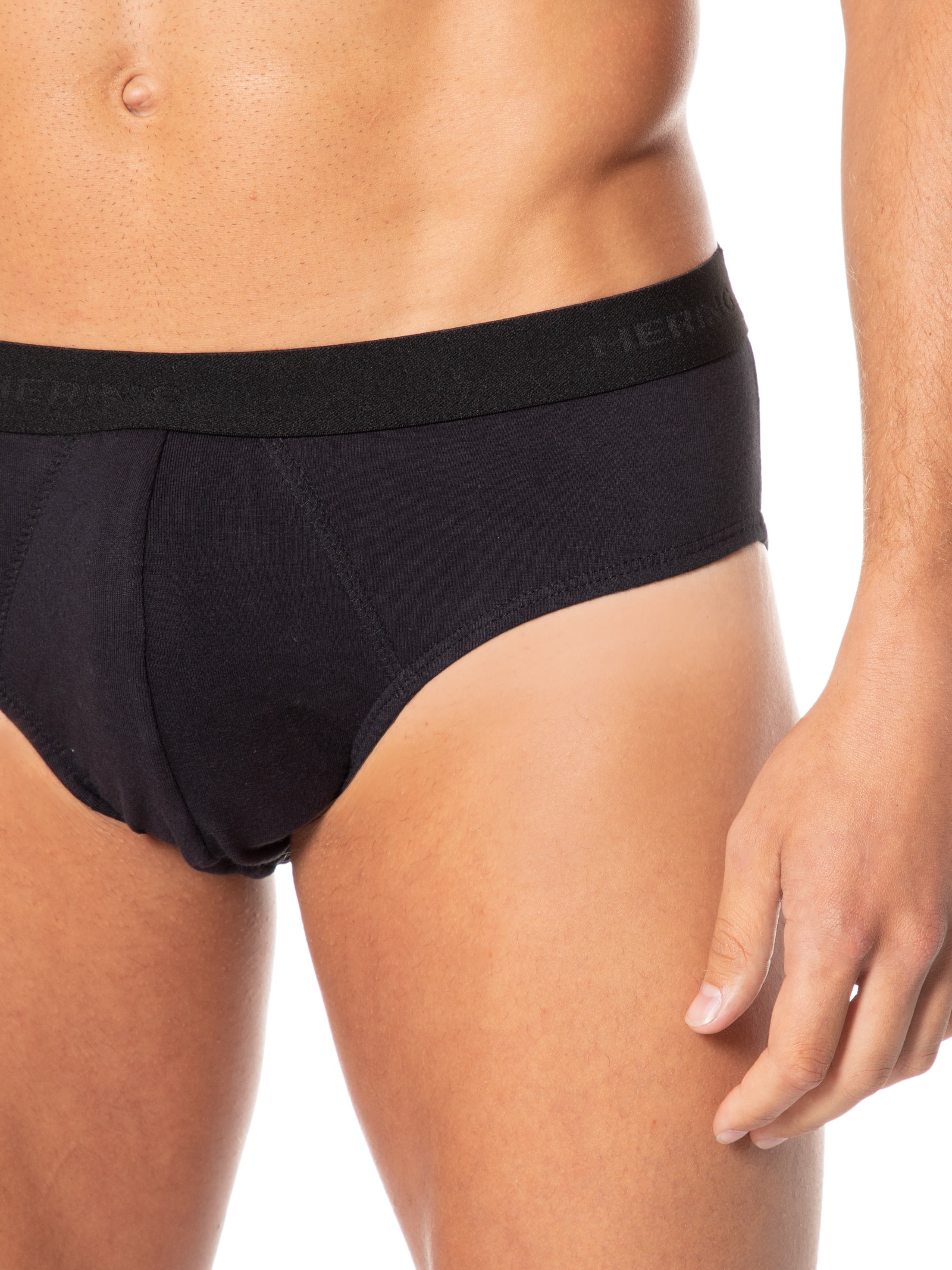 Kit 2 Cuecas Slip Com Elástico Preta Hering Intimates