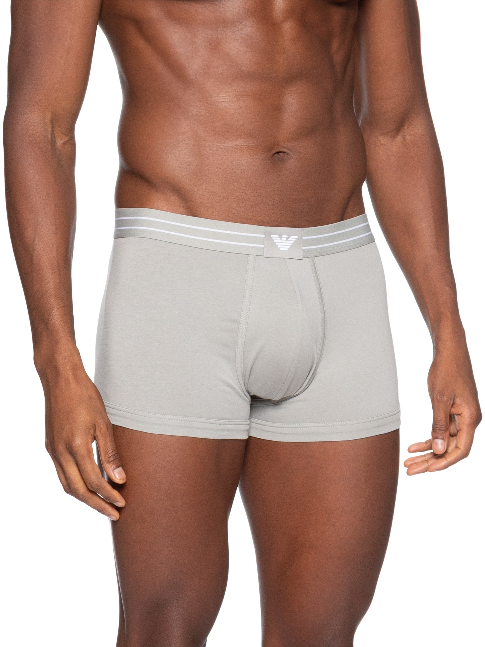 Kit 2 Cuecas Trunk Mini Logo Cinza Emporio Armani Bodywear