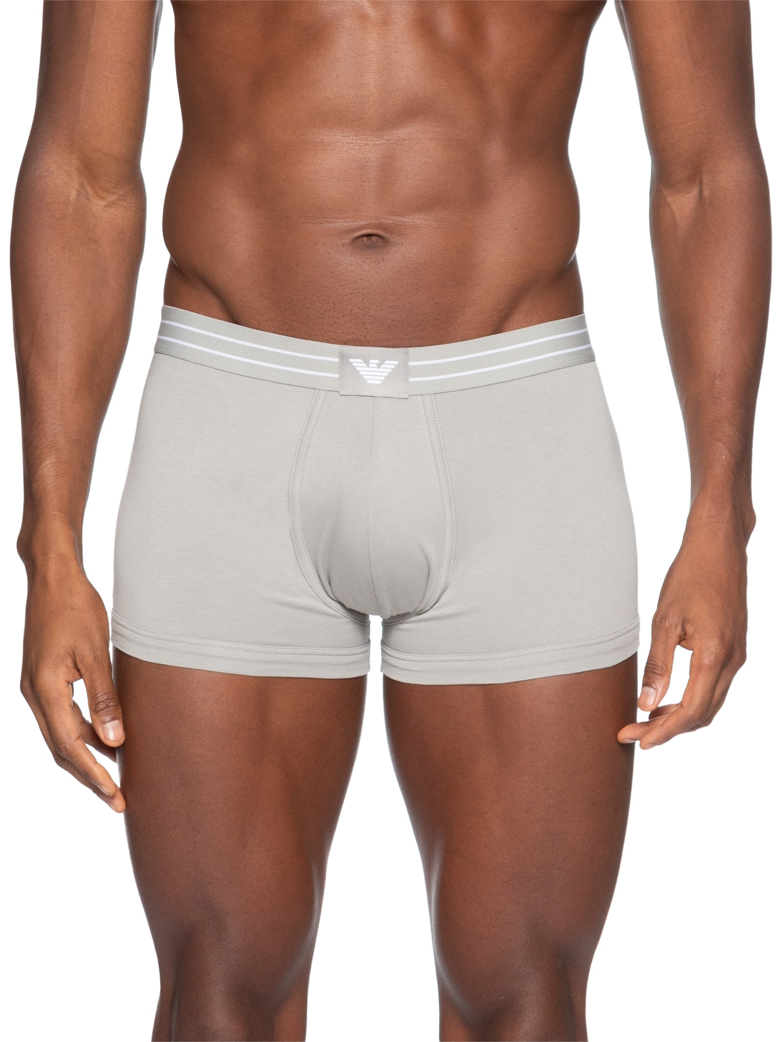 Kit 2 Cuecas Trunk Mini Logo Cinza Emporio Armani Bodywear