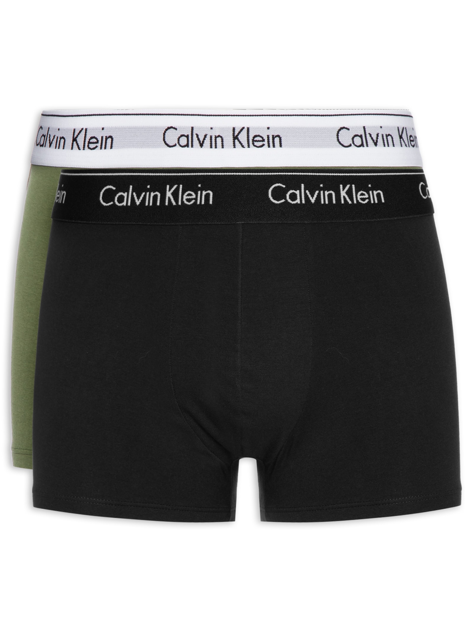 Kit 2 Cuecas Trunk Modern Em Algodão Verde Calvin Klein Underwear